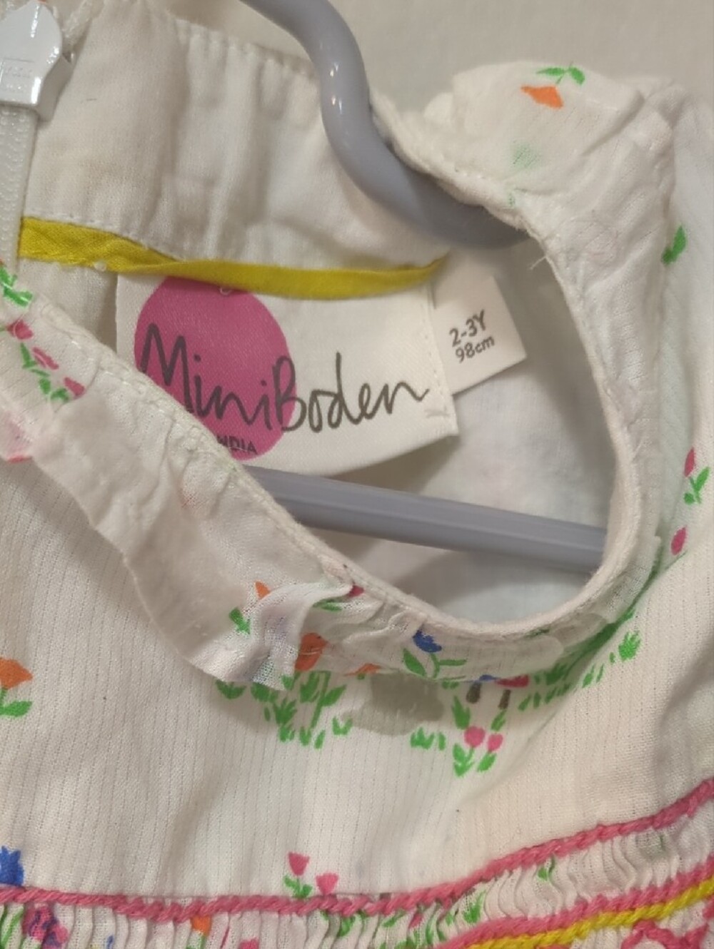 Mini Boden Floral Smocked Dress - Picture 2 of 4